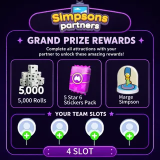 Aqua Partners Simpsons partners 4 slot Monopoly go