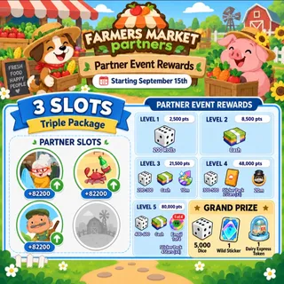 Farmer’s Market Partners 3 SLOT Monopoly GO