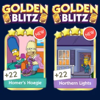 Homer's Hoagie & Northern Lights GOLDEN BLITZ Monopoly Go