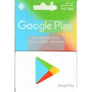 $500.00 USD Google Play