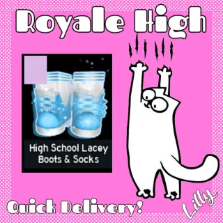 High School Lacey Boots & Socks