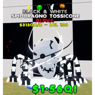 🏁 Black & White Spidoragno Tossicone (⚡️🟢🦋☄️) - ALPHA 313QA/s - Kick a Lucky Rot Fortnite