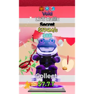 🟣 New Void Lirili Ralilu (🎃🧊🌊 traits) Secret 374M/s - Steal the Brainrot Fortnite