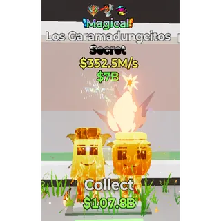 ✨NEW Rare Magical Los Garamadungcitos (✨🚽🧬 trait) - Secret 352.5M/s - Steal the Brainrot Fortnite