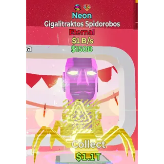 👾 Neon Gigalitraktos Spidorobos (🧬🎆) - ETERNAL 1B/s - Steal the Brainrot Fortnite