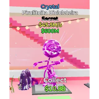✨ Crystal Pirulitoita Bicicleteira - Secret 45.5M/s - Steal the Brainrot Fortnite