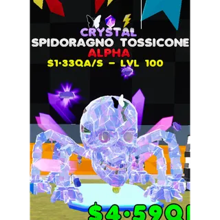 💎 New CRYSTAL Spidoragno Tossicone (🦋🔮⚡️) - ALPHA 1.33QA/s - Kick a Lucky Rot Fortnite