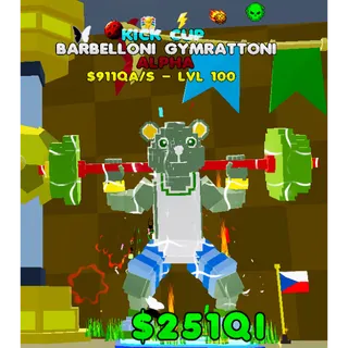 ⚽️ New WORLD CUP Barbelloni Gymrattoni (🦋🔴🏆⚡️☄️💀) - ALPHA 911QA/s - Kick a Lucky Rot Fortnite