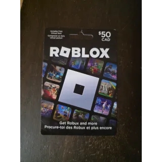 $50.00 CAD Roblox
