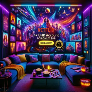 Netflix Premium 1-Year Plan - 4K UHD Streaming for All Devices | $98