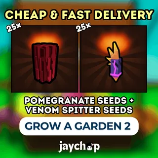 POMEGRANATE SEEDS + VENOM SPITTER SEEDS