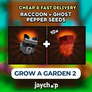 RACCOON + 10x GHOST PEPPER SEEDS