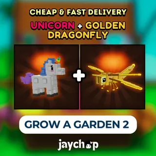 UNICORN + GOLDEN DRAGONFLY