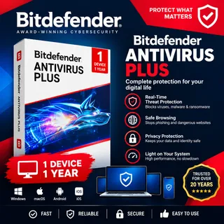 Bitdefender Antivirus Plus 1 DEVICE 1 YEAR