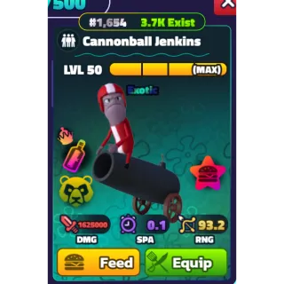 CANNONBALL JENKINS NC PP LVL 50