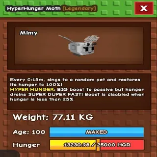 HyperHunger Titanic Moth 77.11KG