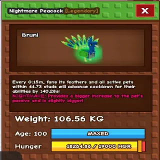 Colossal Peacock 106.56