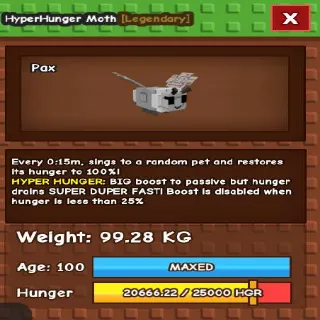 HYPERHUNGER GODLY TITANIC MOTH 99.28KG