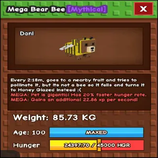 MEGA BEAR BEE 85.73KG