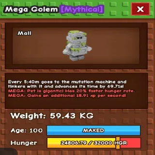 MEGA HUGE GOLEM 59.43KG