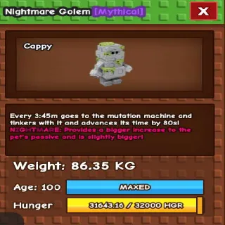 NIGHTMARE TITANIC GOLEM 86.35KG
