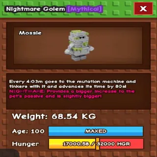 NIGHTMARE HUGE GOLEM 68.54KG