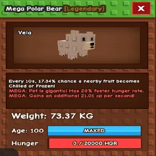 Mega Semi Titanic Polar Bear 73KG
