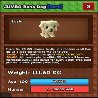 JUMBO BONE DOG 111.60KG