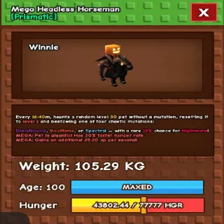 MEGA COLOSSAL TITANIC HEADLESS HORSEMAN 105.29KG