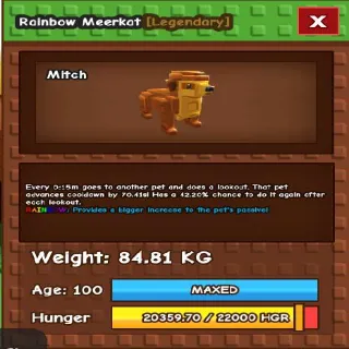 RAINBOW TITANIC MEERKAT 84.81KG