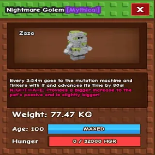NIGHTMARE TITANIC GOLEM 77.47KG
