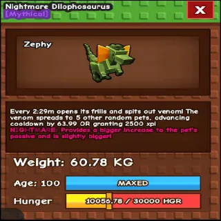 NM DILOPHOSAURUS 60.78KG