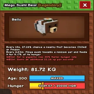 Mega Titanic Sushi Bear 81KG