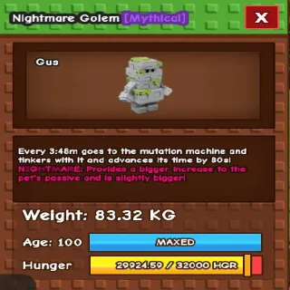 NIGHTMARE TITANIC GOLEM 83.32KG