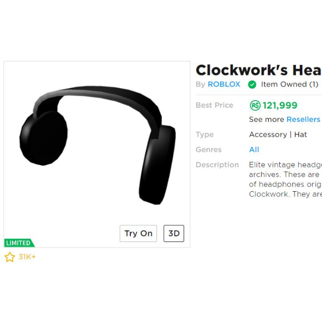 Collectibles Clockwork S Headphones In Game Items Gameflip