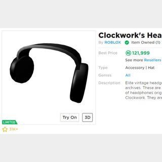 Collectibles Clockwork S Headphones In Game Items Gameflip - workclock headphones roblox