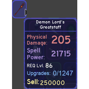 Other Dungeon Quest 86 Staff In Game Items Gameflip - roblox demon image id