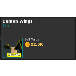 Other Rq Yellow Demon Wings In Game Items Gameflip - demon wings roblox
