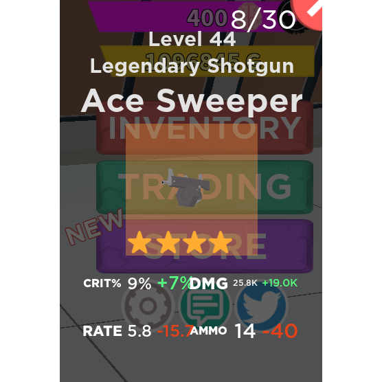 Other Lvl 44 Legendary Shotgun In Game Items Gameflip - shotgun roblox id