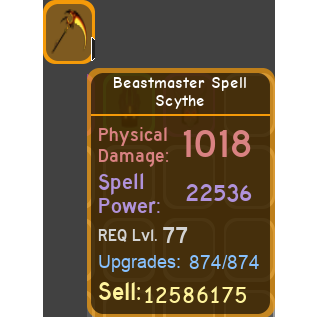 Other Dungeon Quest 77 Scythe In Game Items Gameflip