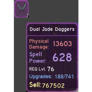 Roblox Dungeon Quest Dual Jade Daggers