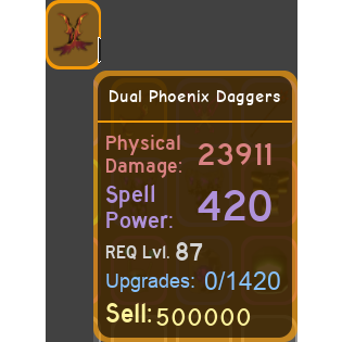 Other Dungeon Quest 87 Dagger In Game Items Gameflip