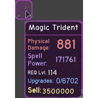 Other Dungeon Quest 114 Magic In Game Items Gameflip - roblox trident