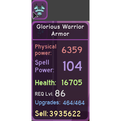Other Glorious Warrior Armor In Game Items Gameflip - dungeon quest roblox underworld