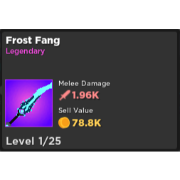 Other Rq Legendary Frost Fang In Game Items Gameflip - dungeon quest roblox item drop percent