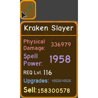 Other Kraken Slayer Legendary In Game Items Gameflip - roblox kraken games