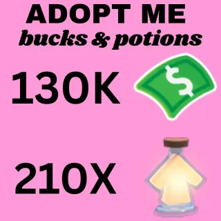 BUCKS AND AGE UP POTIONS - ADOPT ME 