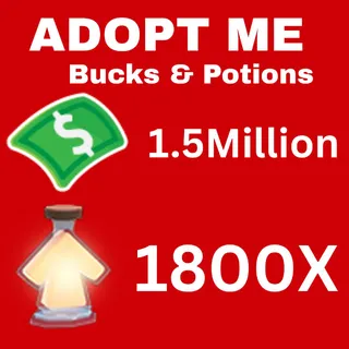 BUCKS AND AGE UP POTIONS  - ADOPT ME 