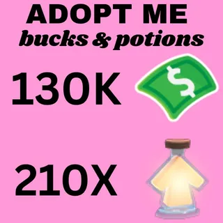 BUCKS AND AGE UP POTIONS - ADOPT ME 