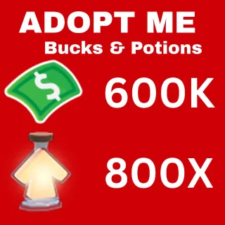 BUCKS AND AGE UP POTIONS  - ADOPT ME 